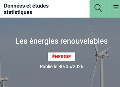 Tableau de bord des ENr au premier trimestre 2025